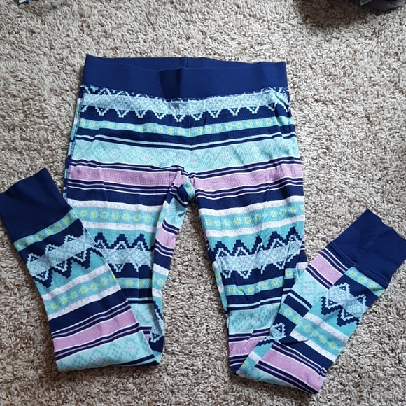 Victorias Secret Blue and Pink Pajama Set with Geometric Print - Picture 4 of 5